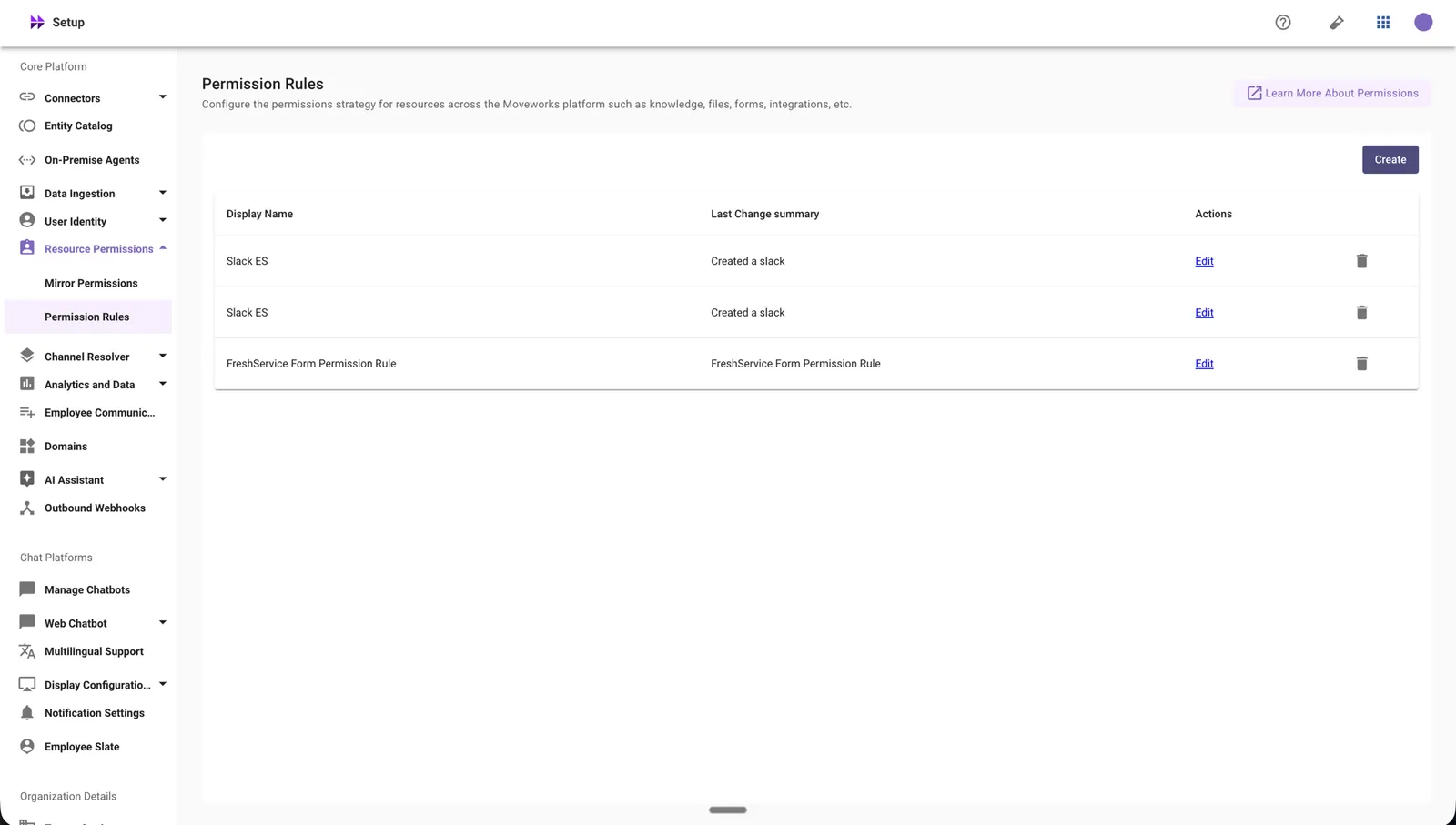 Permission Rules configuration in Resource Permissions