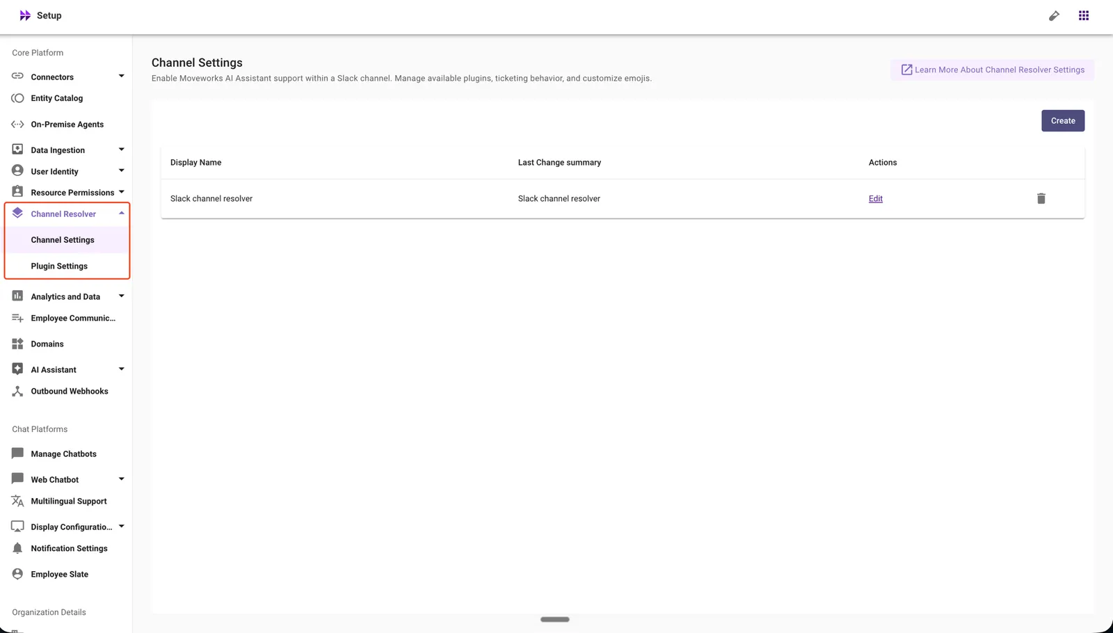 Navigate to Channel Settings under Channel Resolver