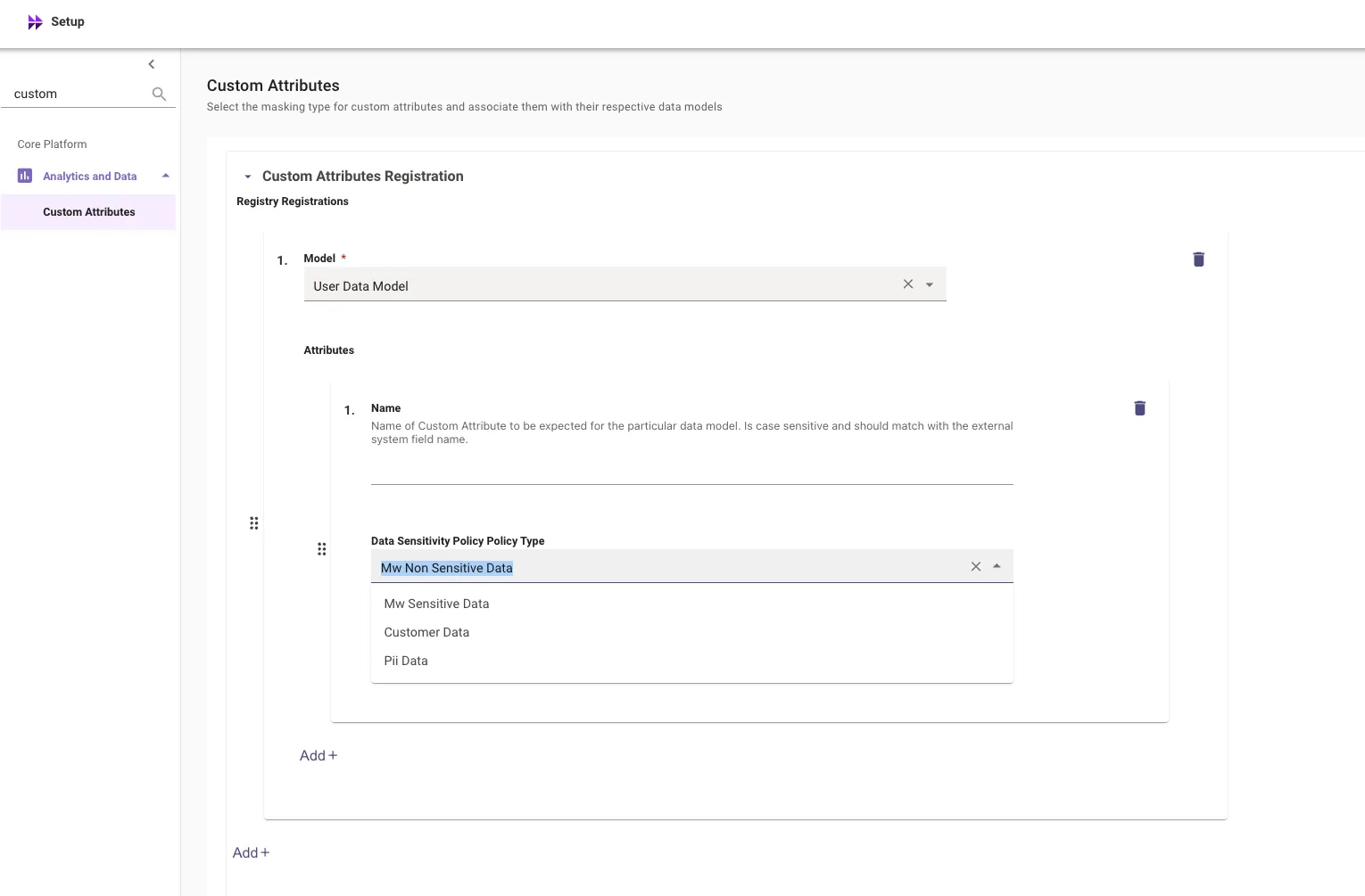 Adding a custom attribute in Moveworks Setup.